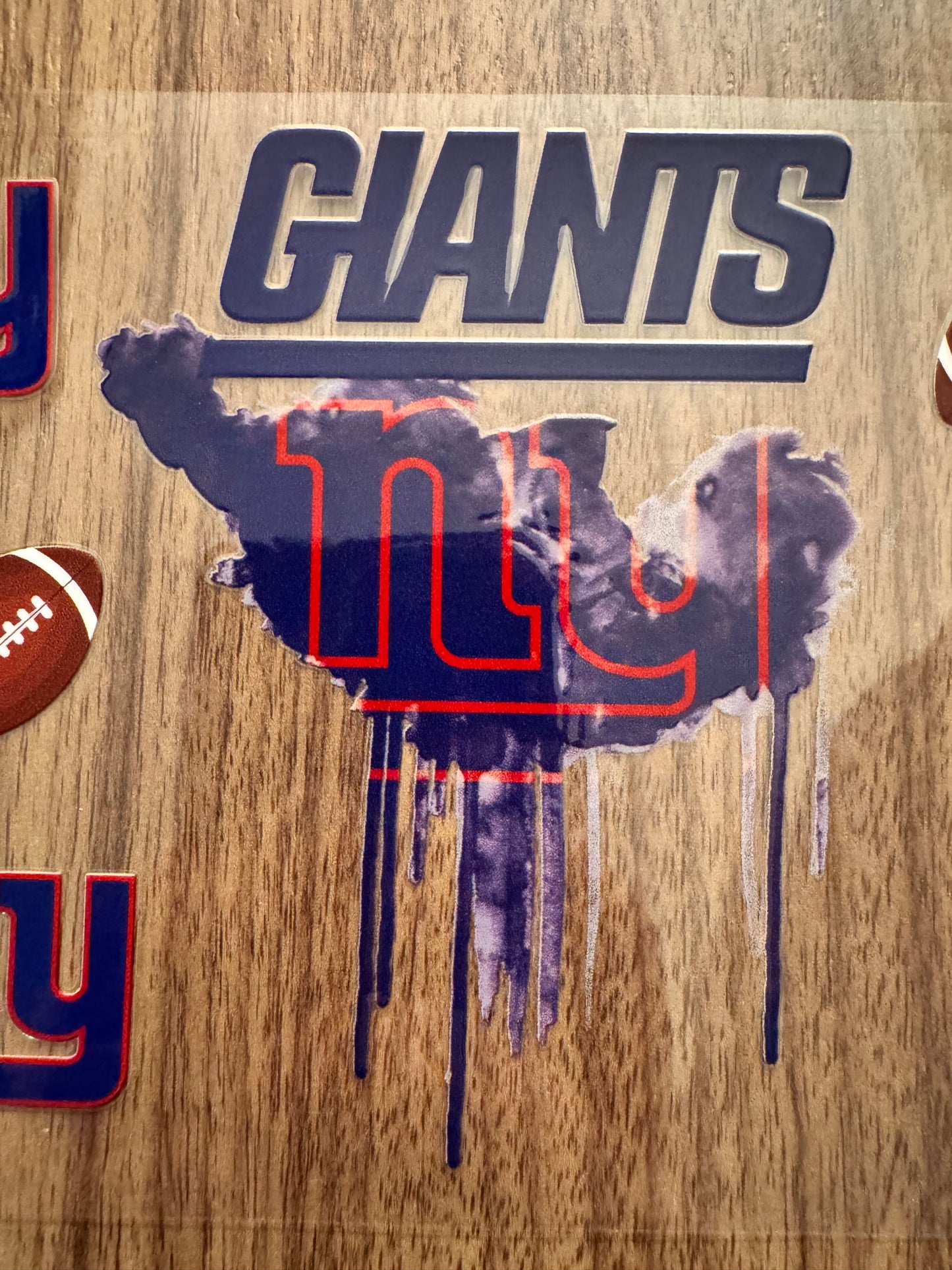 New York Football Paint Drip Cup Wrap