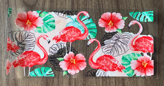 Flamingos & Palm Leaves Cup Wrap