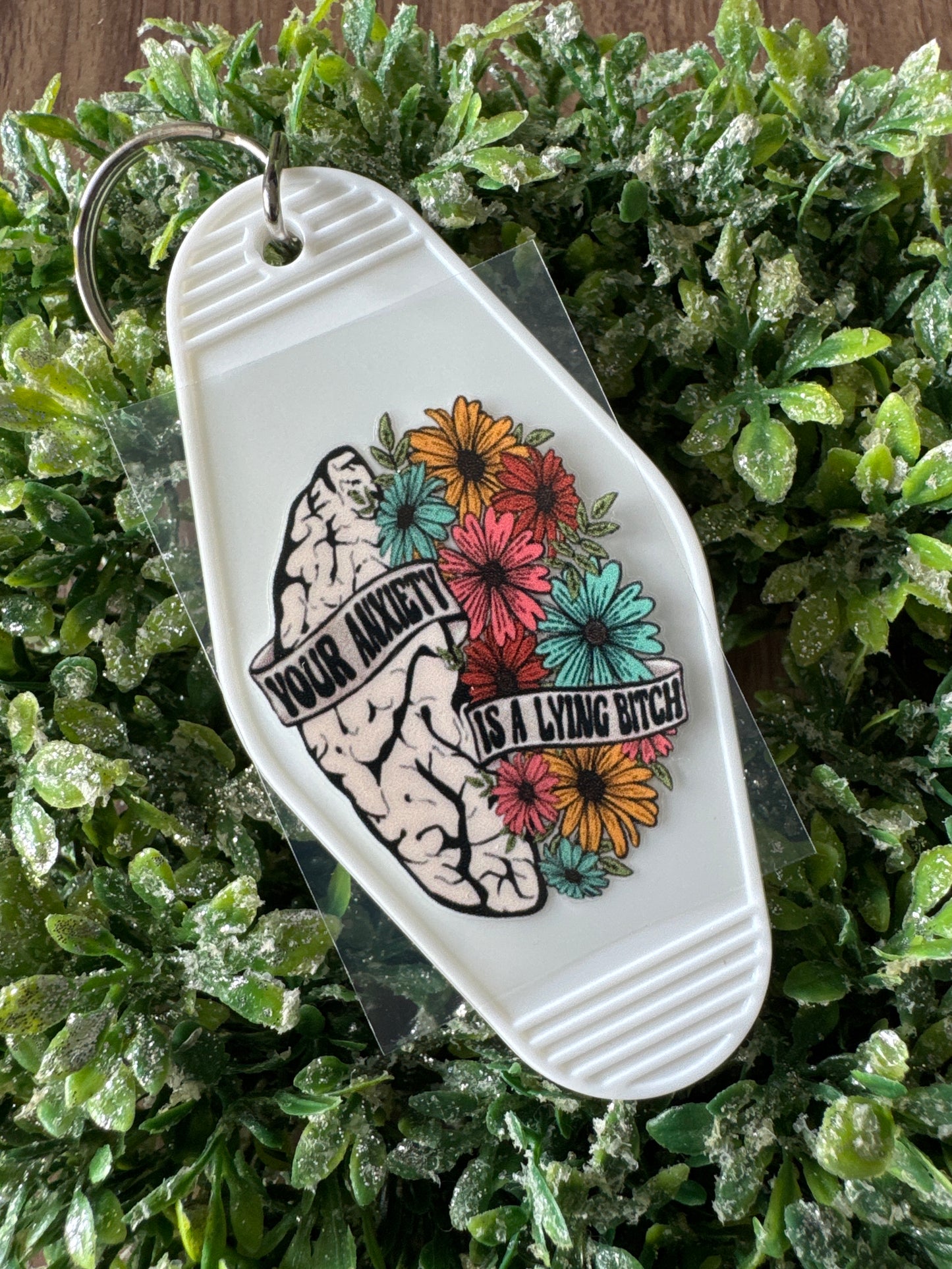 Anxiety is Lying B Keychain Decal