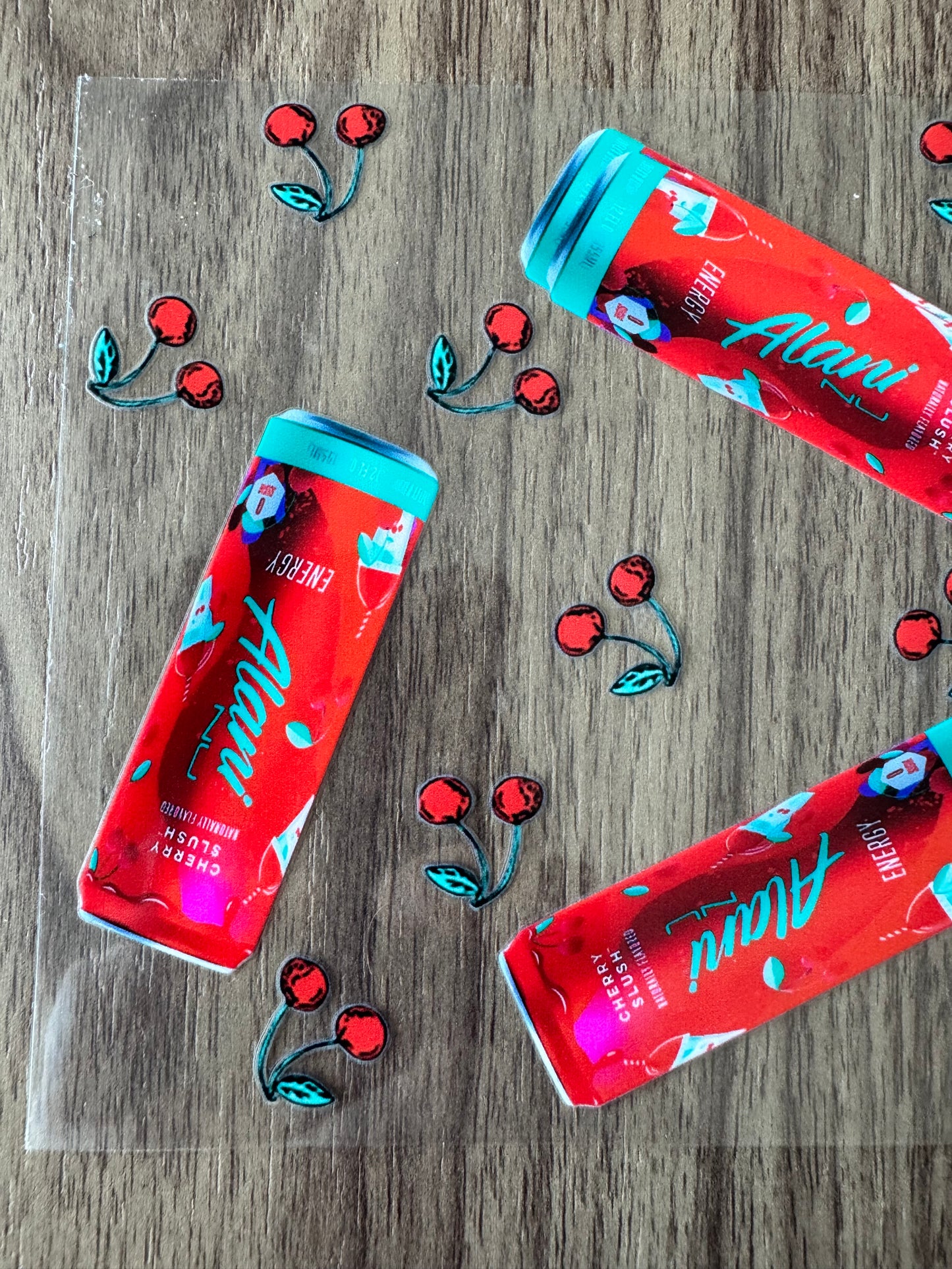 Red Cherry Energy Drink Cup Wrap