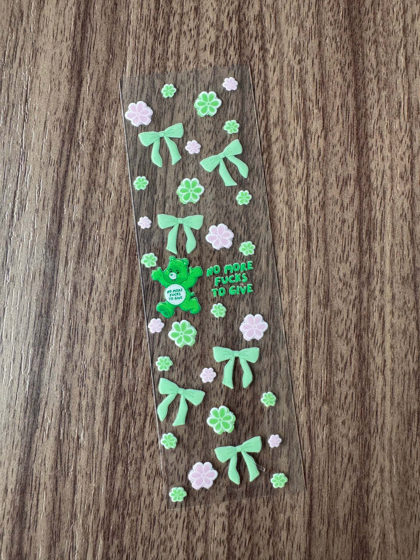 Green Bad Word Bear Pen Wrap