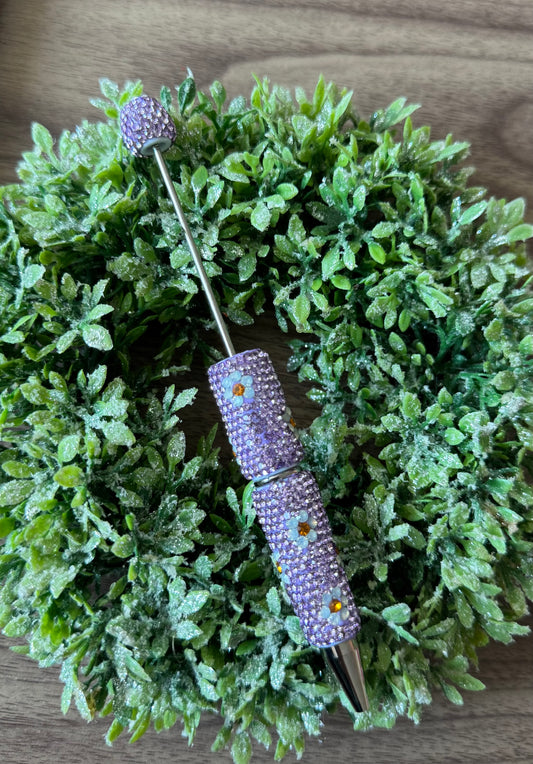 Light Purple Flowery Fancy Pen