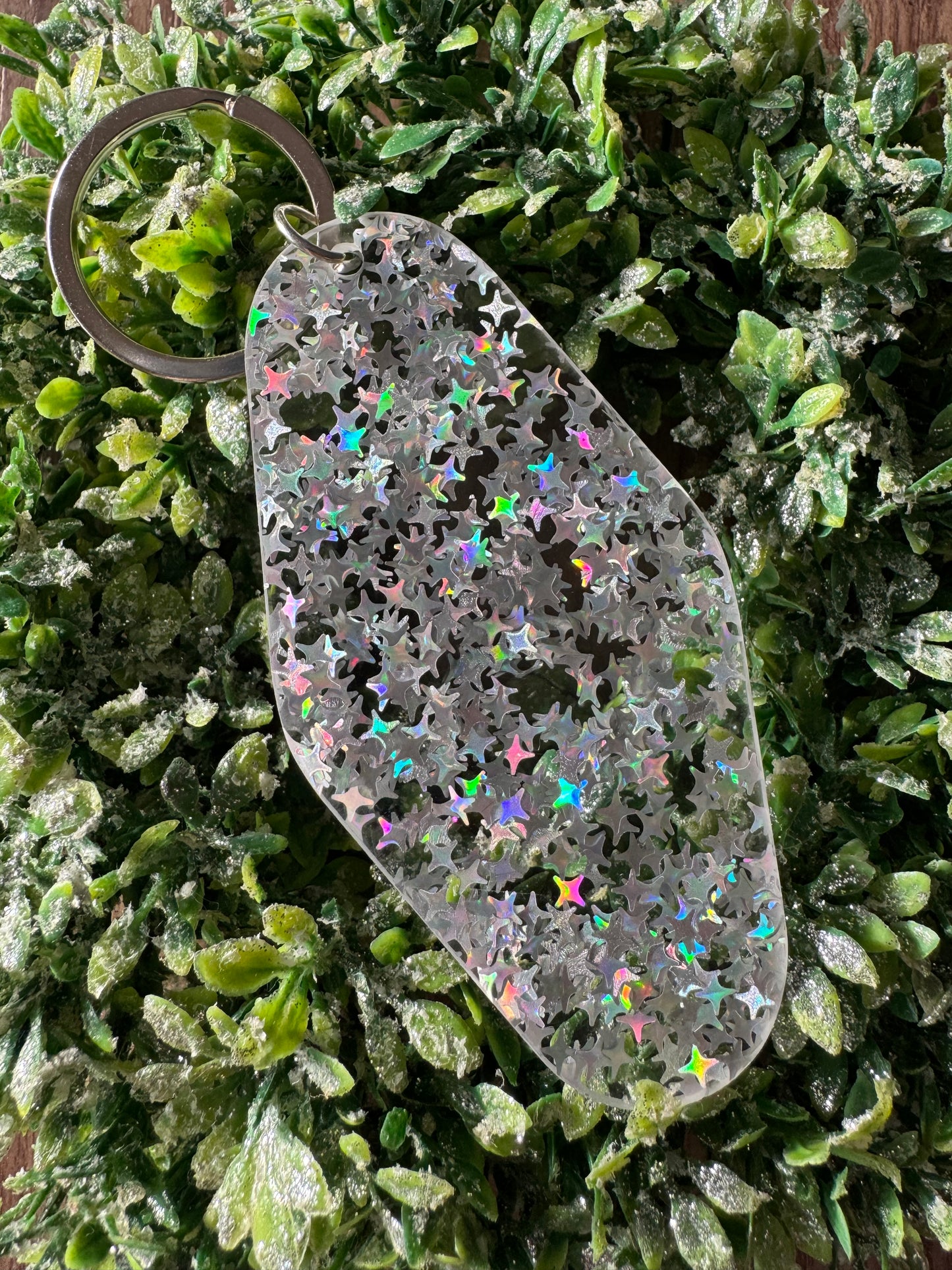 Silver Stars Motel Keychain