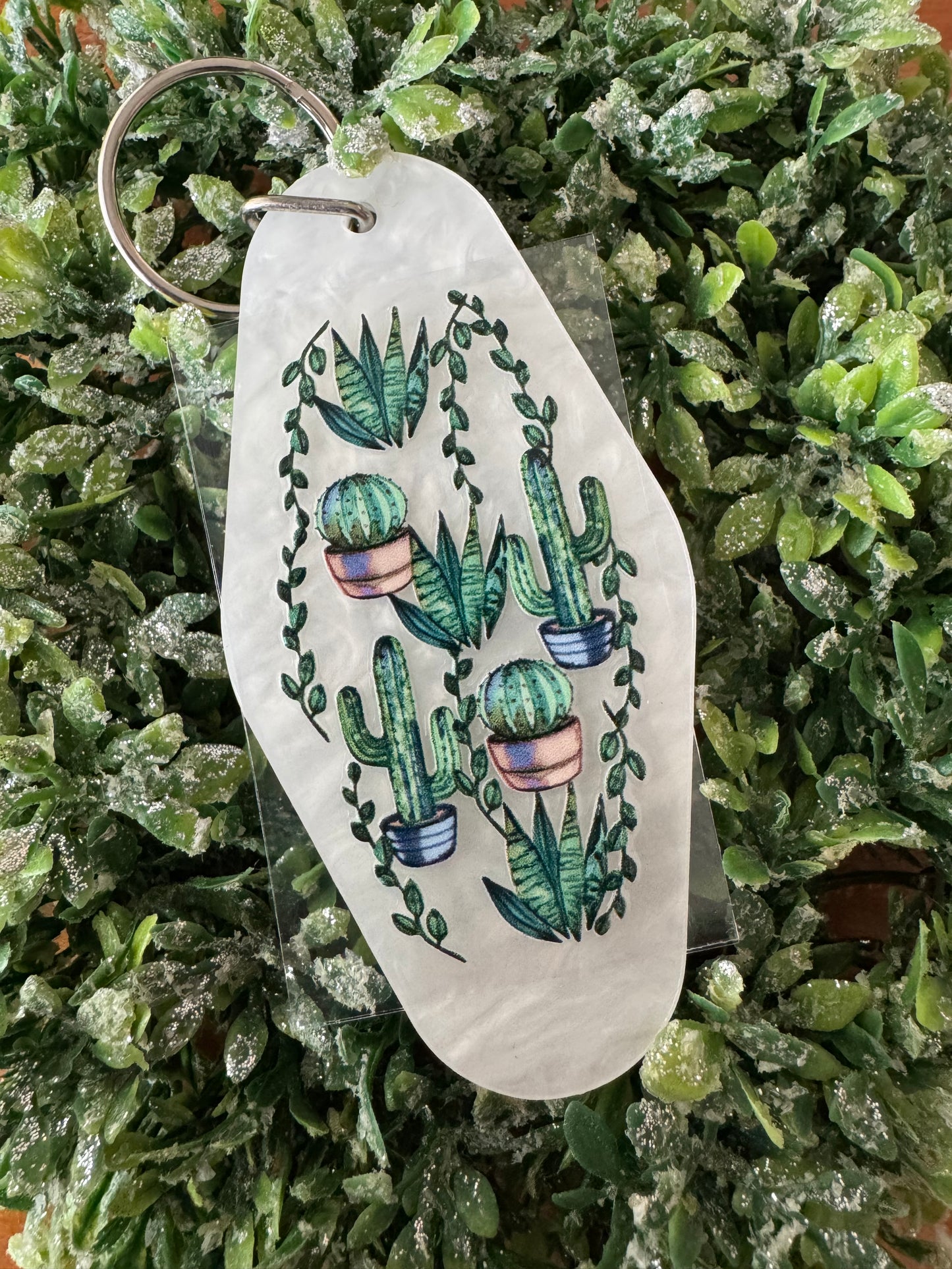 Cacti Plants Keychain Decal
