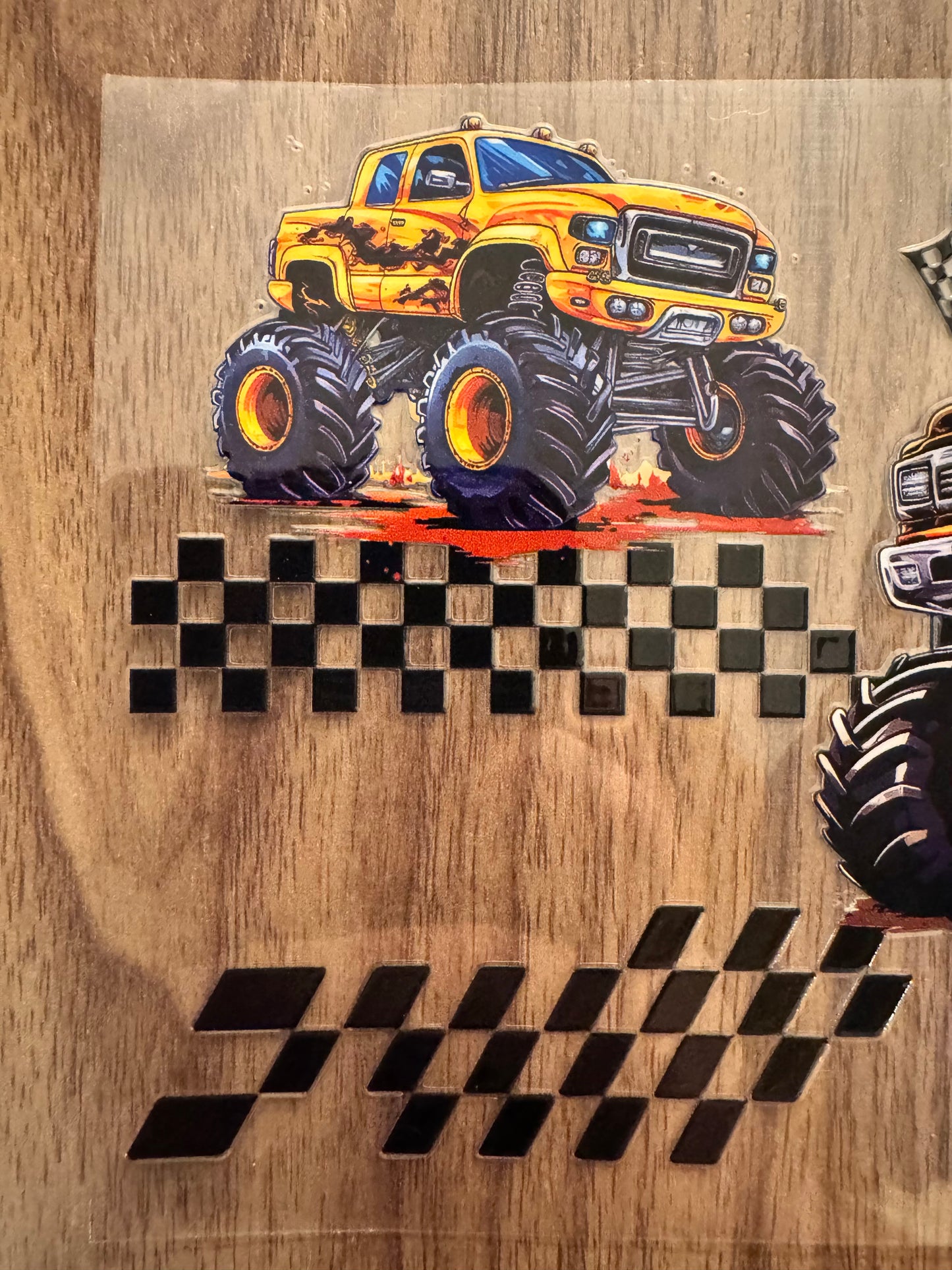 Yellow Monster Truck Cup Wrap