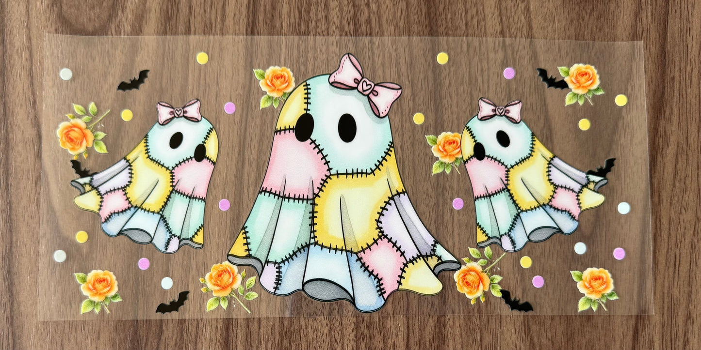 Pastel Patchwork Ghost Cup Wrap