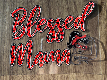 Blessed Mama & Cross Decal Sheet