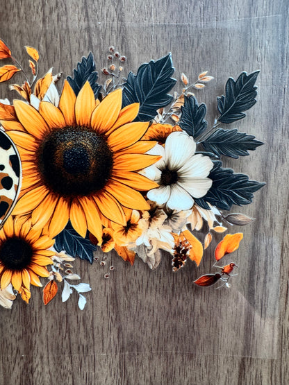 Flowery Cheetah Heart Cup Wrap