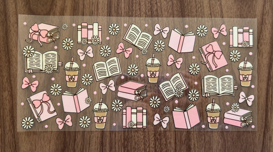 Coffee, Books, & Bows Cup Wrap