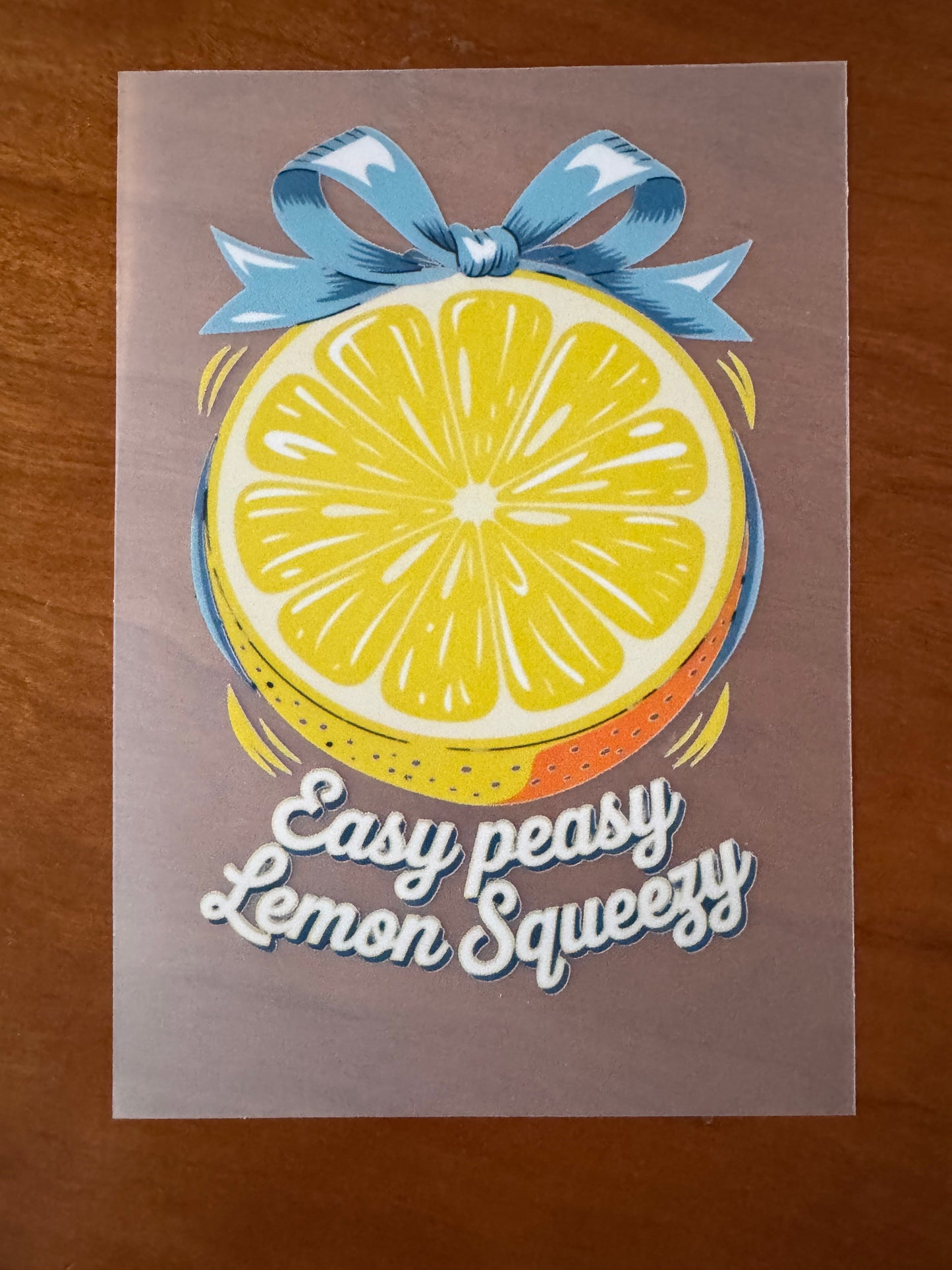 Easy Peasy Lemon Squeezy Transfer