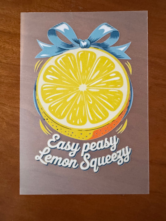 Easy Peasy Lemon Squeezy Transfer