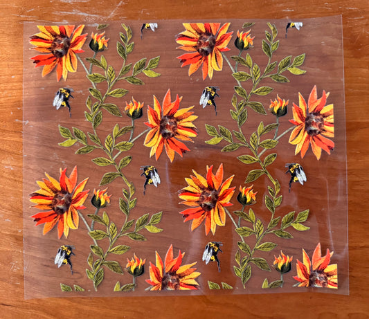 Sunflowers & Bees Cup Wrap