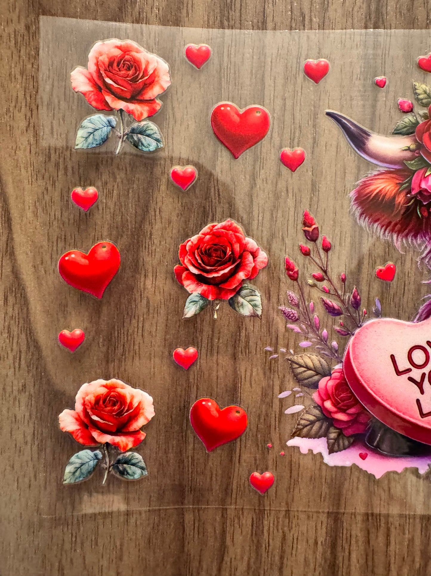 Red Heart Cow Cup Wrap