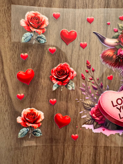 Red Heart Cow Cup Wrap