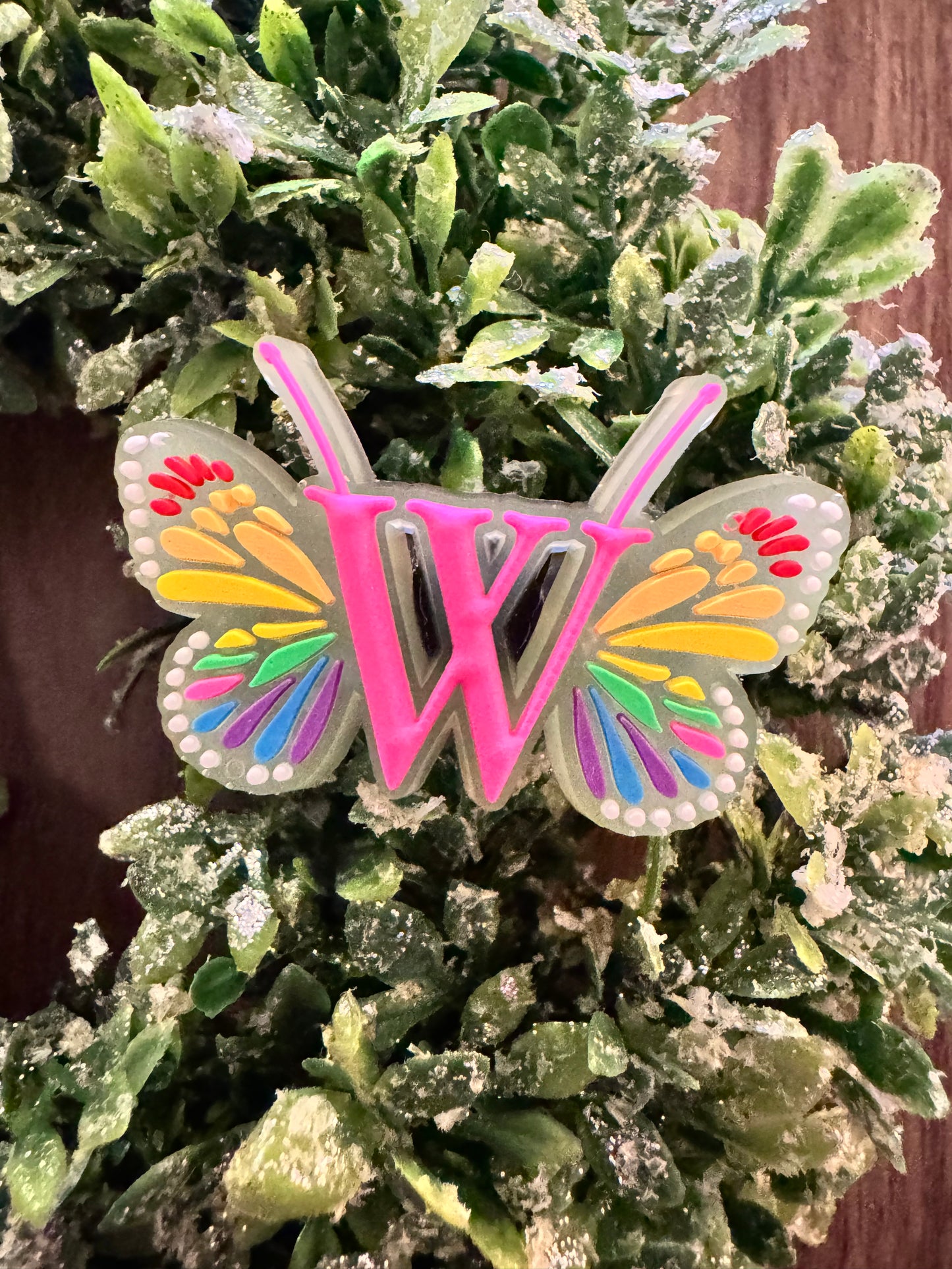 Butterfly Initial Shoe Charms