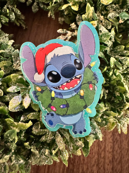 Christmas Blue Alien Acrylic