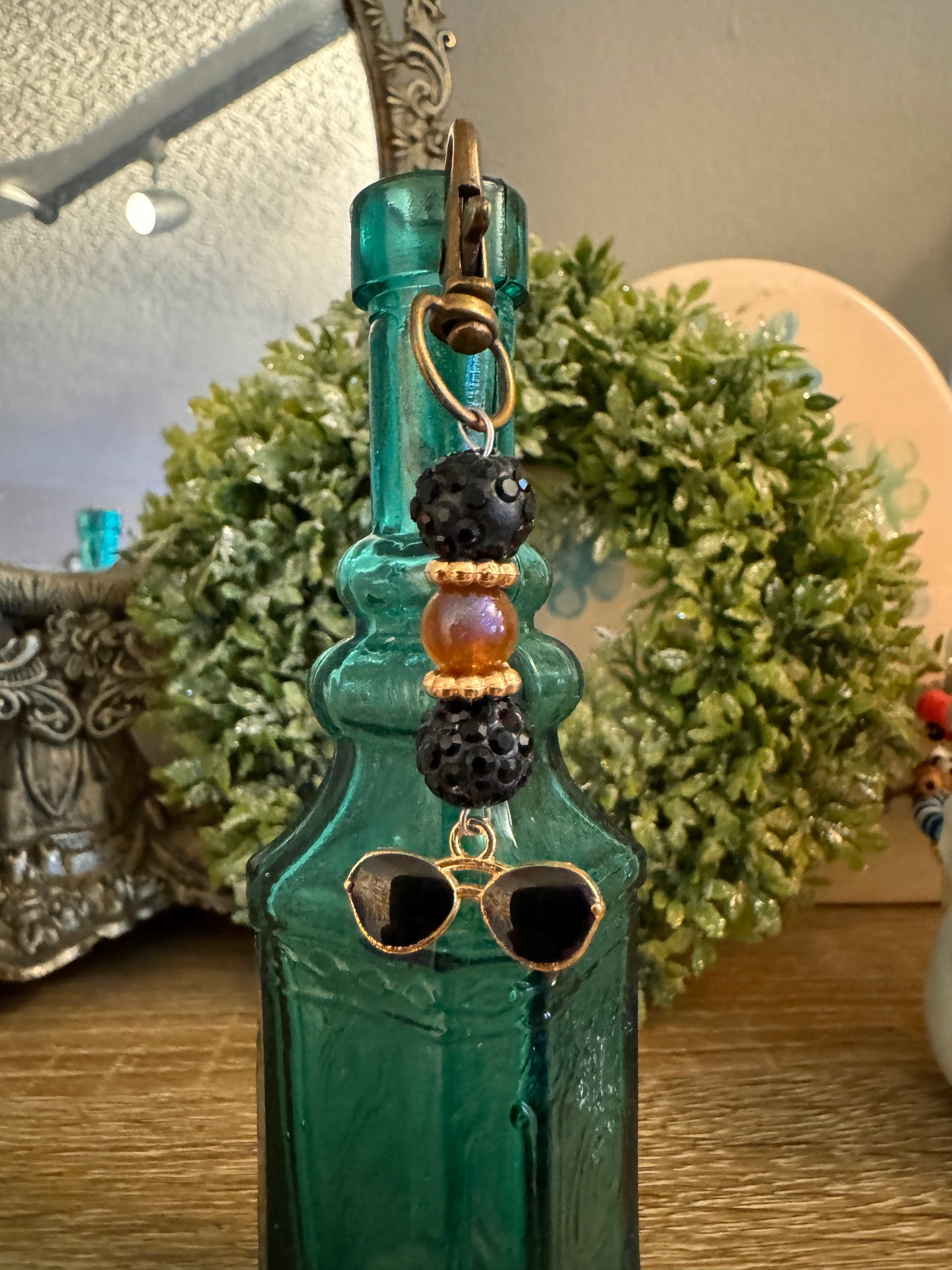 Beaded Sunglasses Keychain