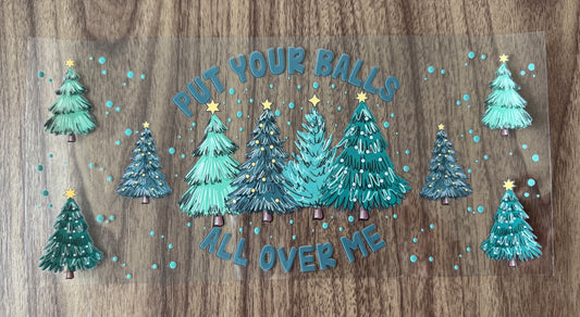 Funny Balls Christmas Tree Cup Wrap