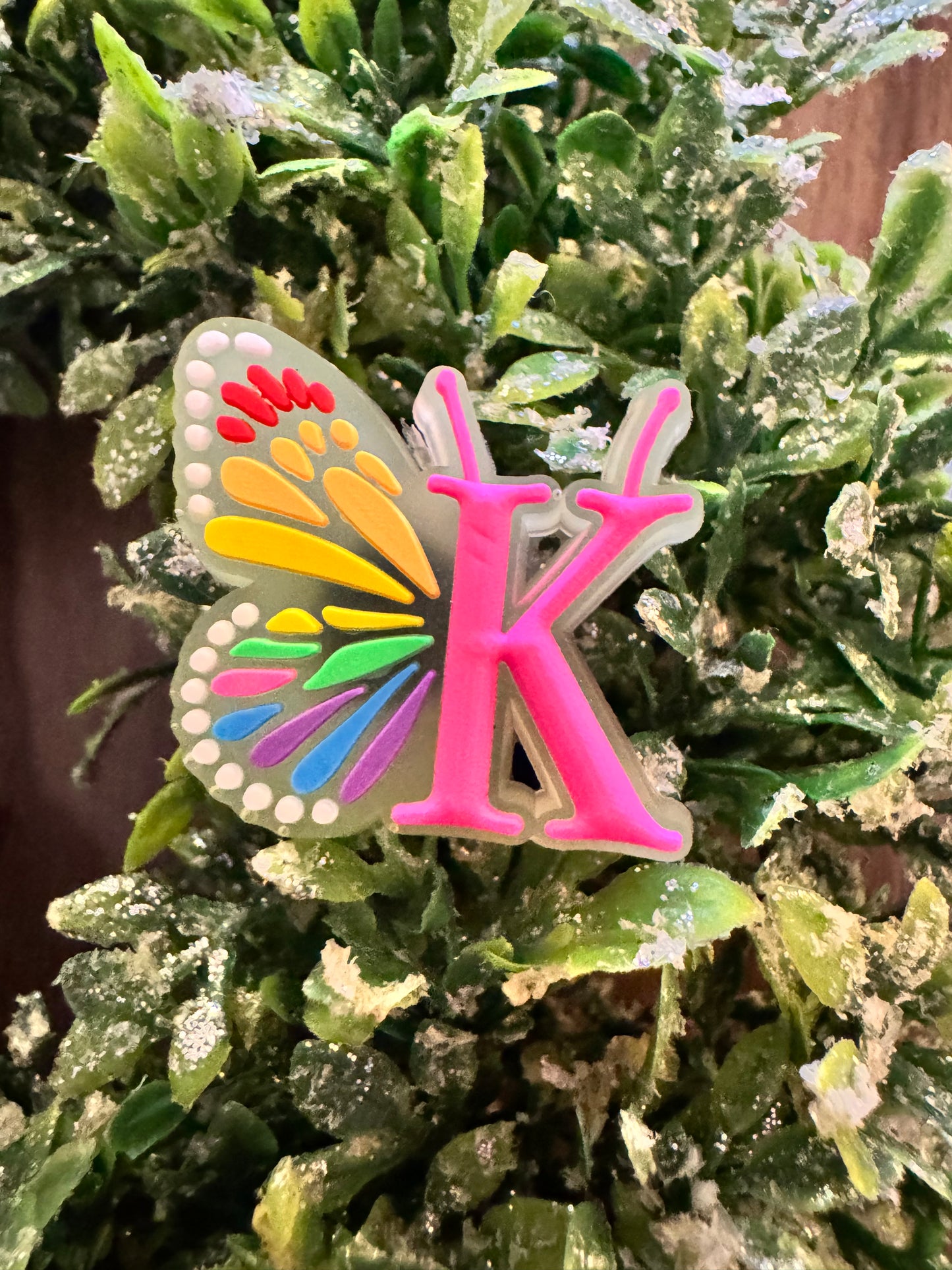 Butterfly Initial Shoe Charms