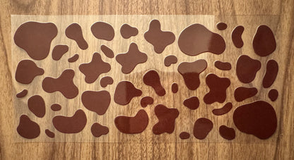 Brown Cow Print Cup Wrap