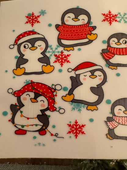 Holiday Penguins Cup Wrap