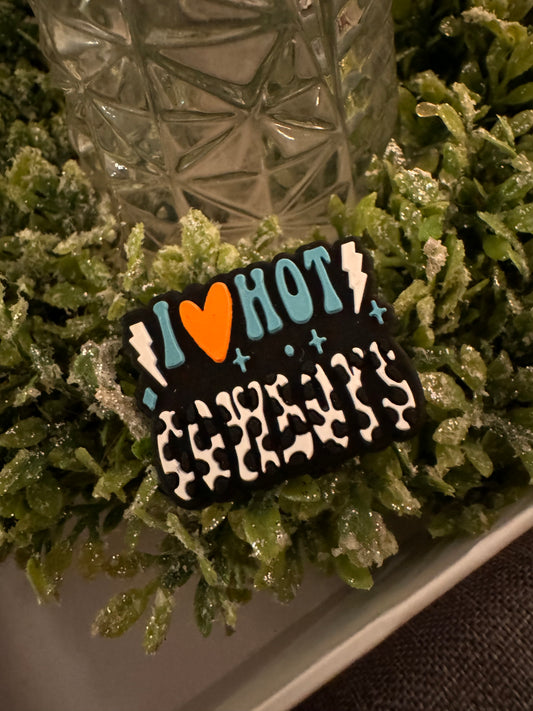 I Heart Hot Cowboys Teal Focal