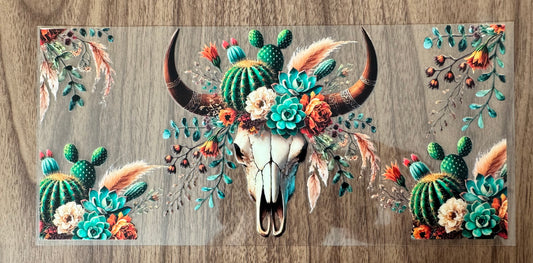 Western Cacti Bull Cup Wrap