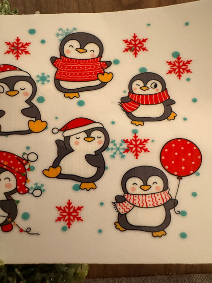 Holiday Penguins Cup Wrap