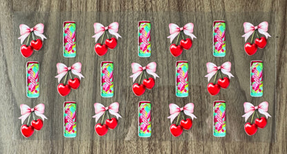 Colorful Cherry Energy Drink Cup Wrap