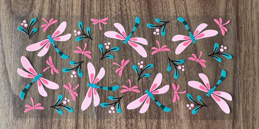 Teal Dragonflies Cup Wrap