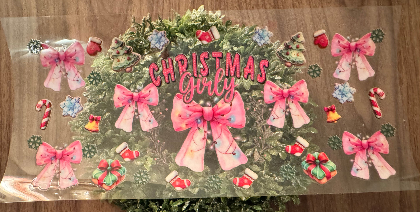 Pink Christmas Girly Cup Wrap