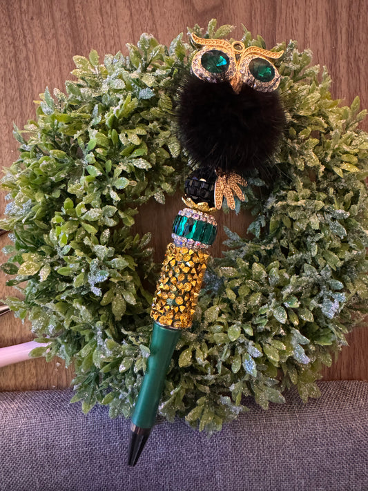 Emerald Green Fancy Owl Pen