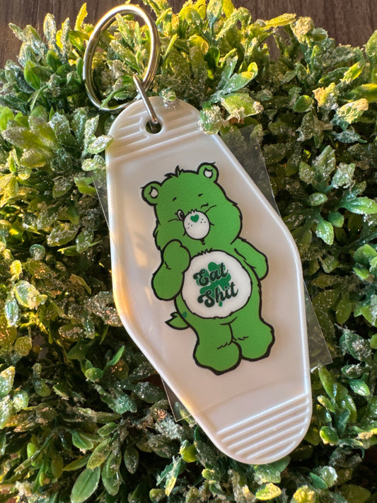 Green Swear Bear Keychain Decal