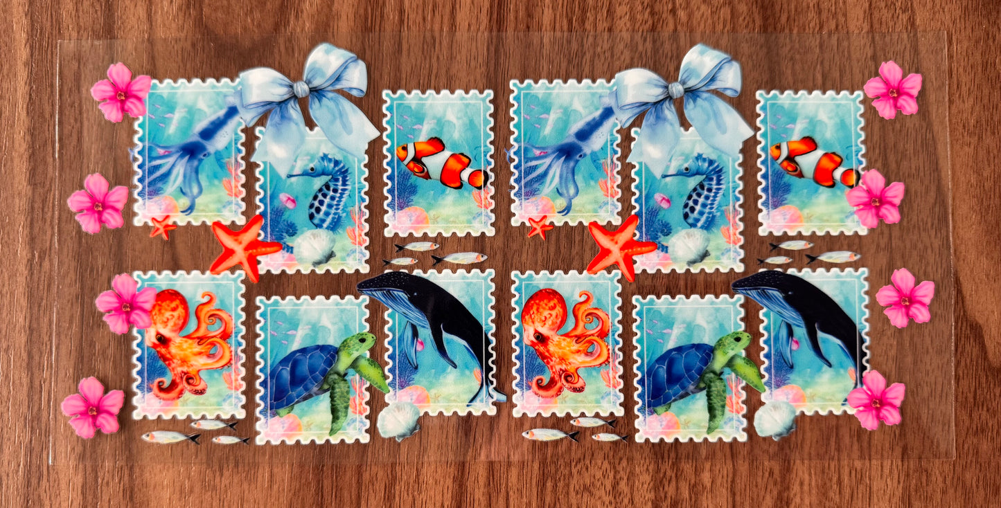 Girly Ocean Animals Cup Wrap