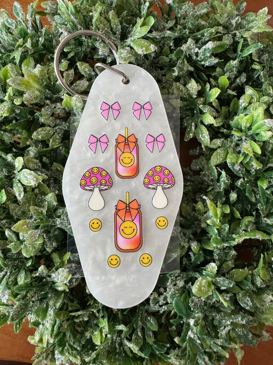 Happy Girly Keychain Decal