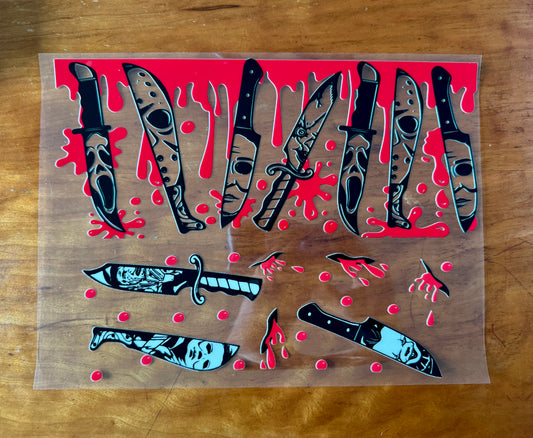 Dripping Scary Knives Cup Wrap