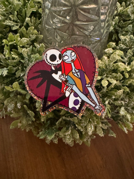 Jack & Sally Heart Acrylic