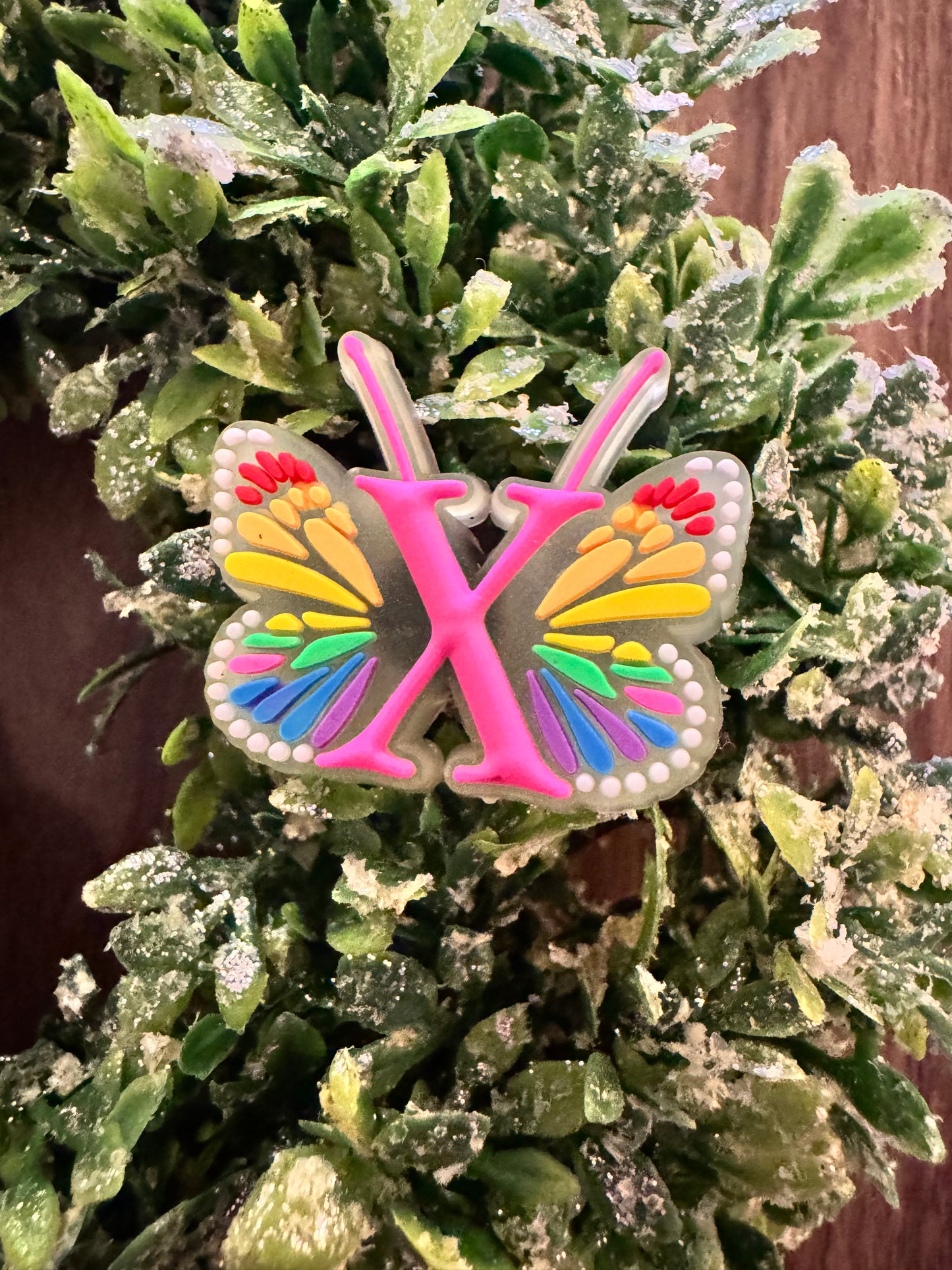 Butterfly Initial Shoe Charms