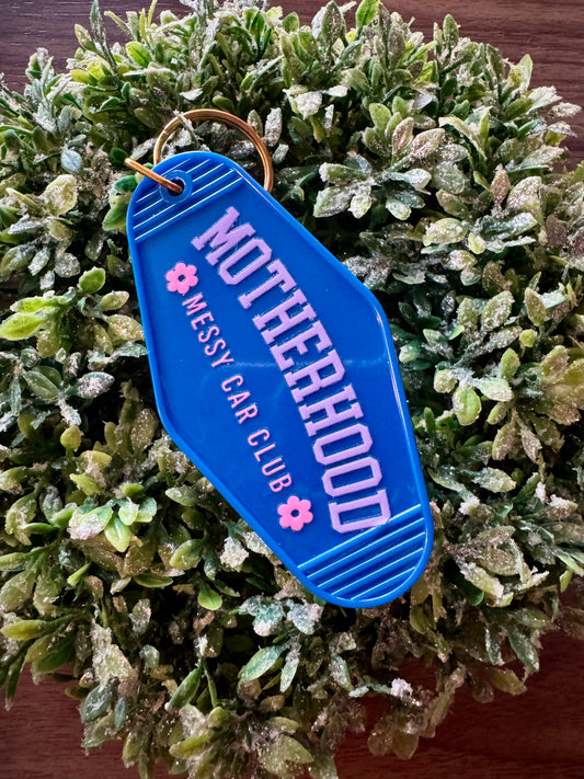 Motherhood Messy Car Keychain