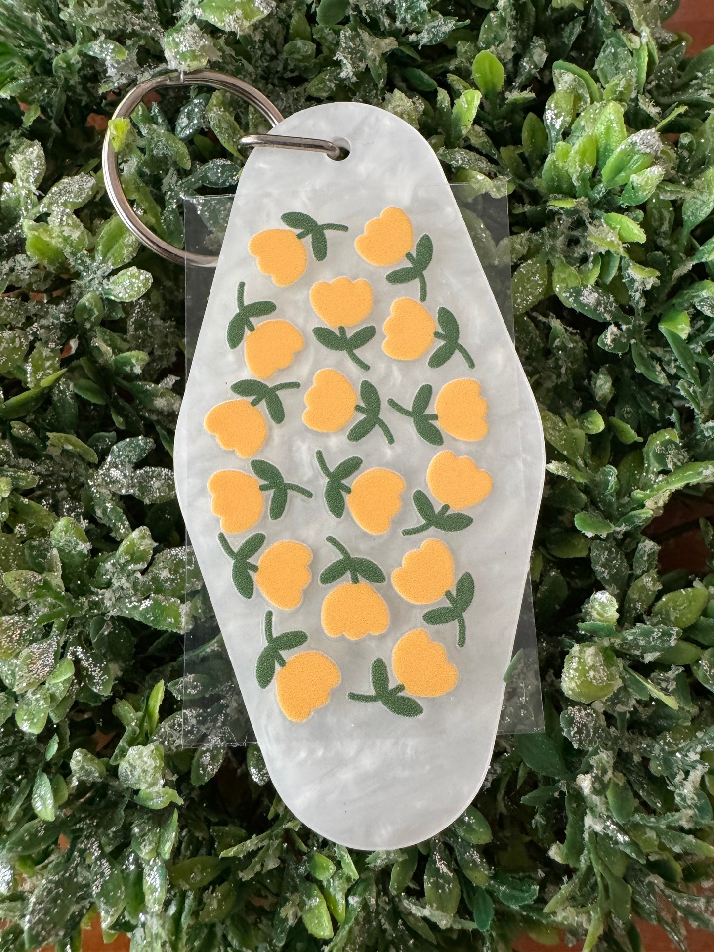 Yellow Flowers Keychain Decal