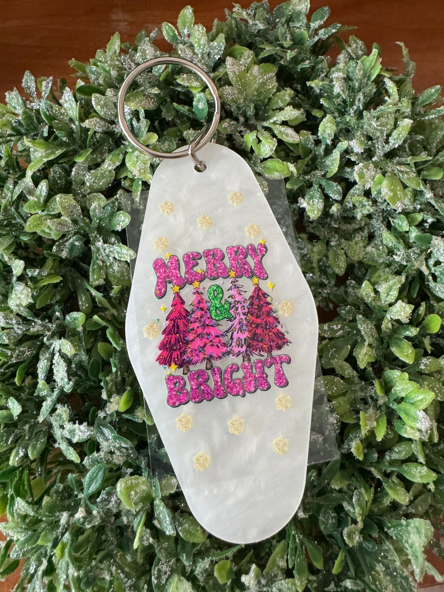 Merry & Bright Keychain Decal
