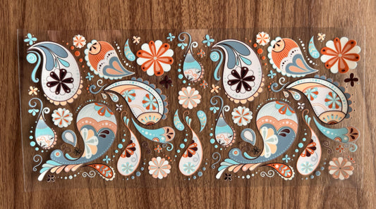 Cool Paisley Print Cup Wrap