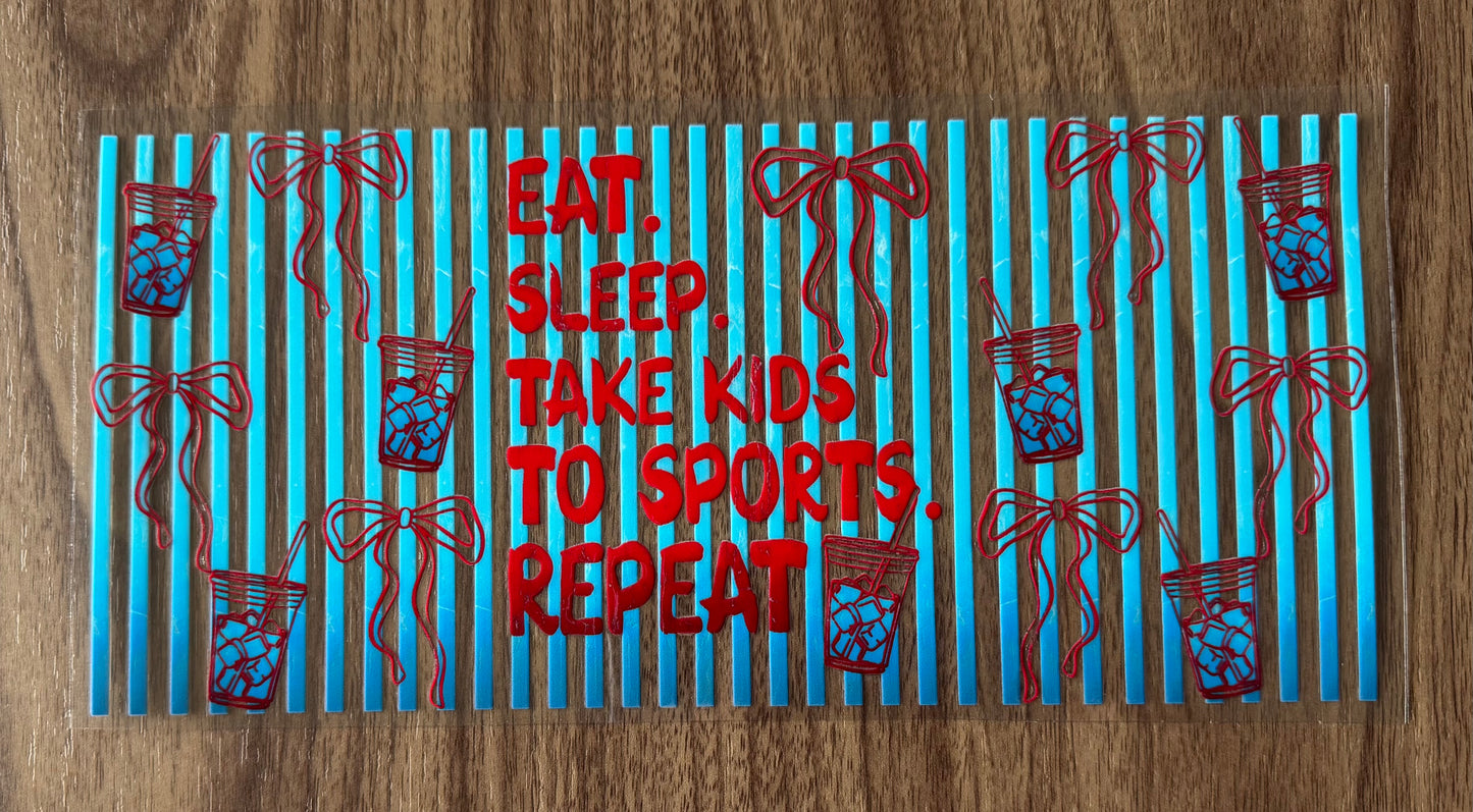 Eat Sleep Kids Sports Cup Wrap