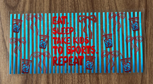 Eat Sleep Kids Sports Cup Wrap