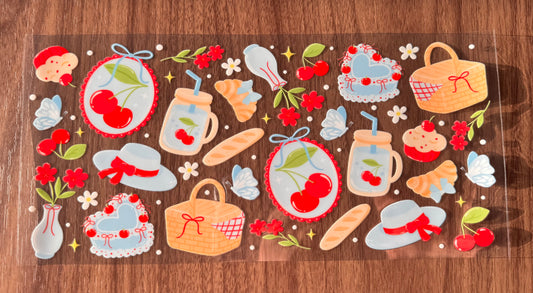 Cute Picnic Cherries Cup Wrap