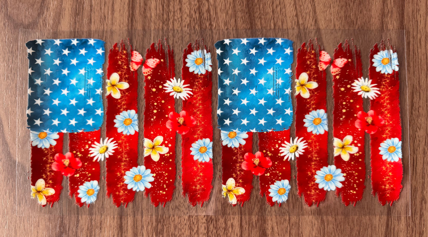 Flowery Flag Cup Wrap