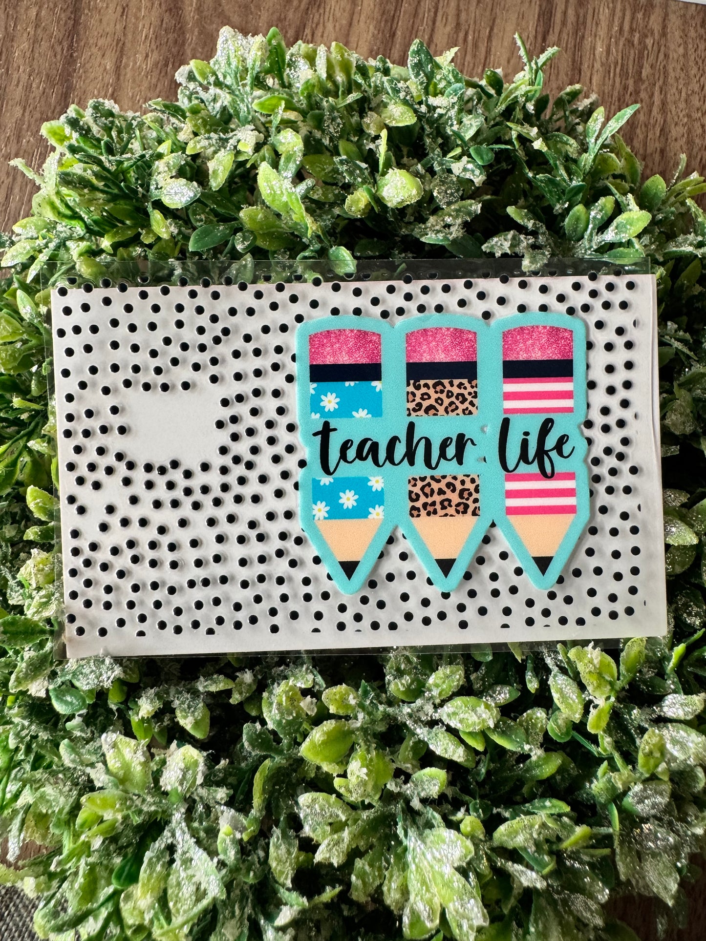 Teacher Life Pencils Card Wrap