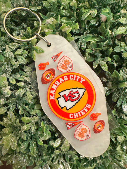 Kansas Football Keychain Decal