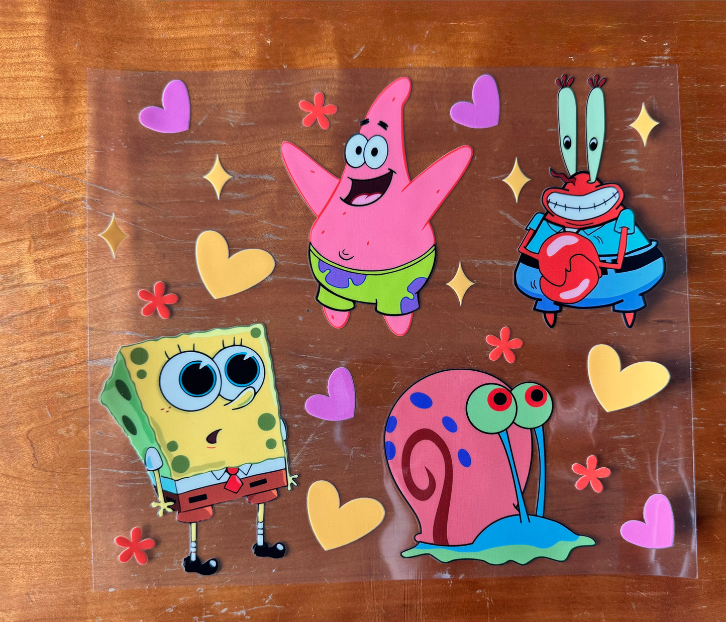 Yellow Sponge & Friends Cup Wrap
