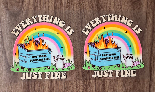 Everything is Just Fine Decal Sheet